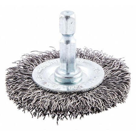 Zoro Select Drill Radial Wire Brush, 0.0118" dia Wire 66252838659
