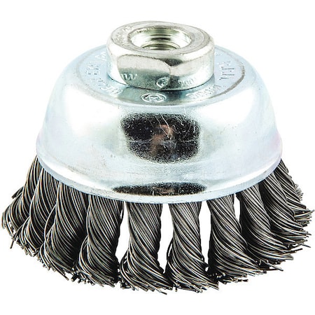 Zoro Select Cup Brush, Wire 0.020" dia., Carbon Steel 66252838781