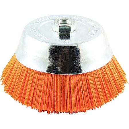 Zoro Select Cup Brush, Wire 0.040" dia., Nylon 66254442949