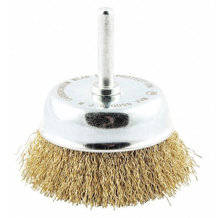 Zoro Select Cup Brush, Wire 0.014" dia., Brass 66254442996