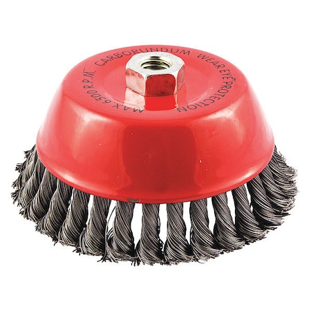 Zoro Select Cup Brush, Wire 0.020" dia., Carbon Steel 66254442956