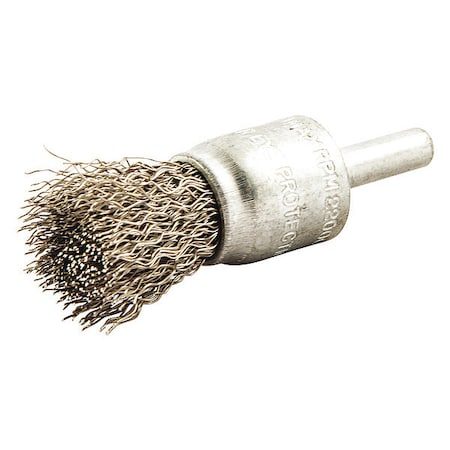 Zoro Select End Brush, Shank 1/4", Wire 0.012" dia. 66254443332