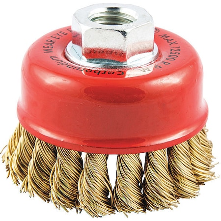 Zoro Select Cup Brush, Wire 0.020" dia., Brass 66254442997