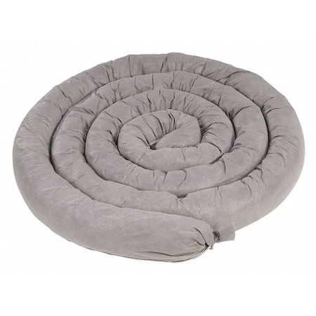 Spilltech Sorbent Sock, 25 gal, 3 in x 12 ft, Universal, Gray, 10 PK GSO1210