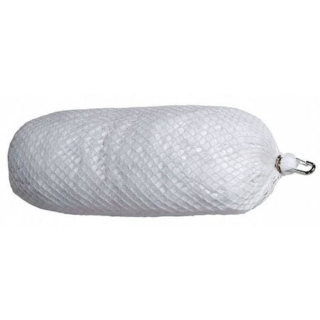 Spilltech Sorbent Boom, 18 gal, 8 in x 18 in, Oil, White, 10 PK WBB818