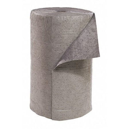 Spilltech Sorbent Roll, 59 gal, 30 in x 300 ft, Universal, Gray, Polypropylene GRB300S