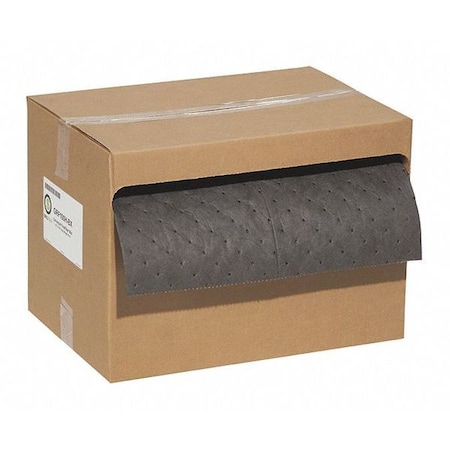 Spilltech Sorbent Roll, 19 gal, 15 in x 100 ft, Universal, Gray, Polypropylene GRF100H-BX