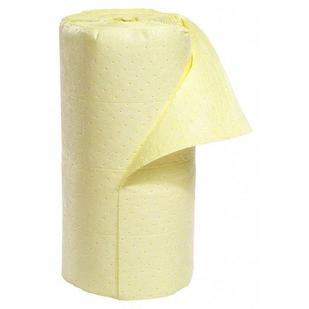 Spilltech Sorbent Roll, 46 gal, 30 in x 150 ft, Harsh Chemicals, Yellow, Polypropylene YRB150M