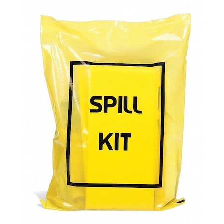 Spilltech Spill Kit, 9 gal Volume Absorbed per Kit, Not Applicable Capacity, Bag, Yellow, 16 PPE-KIT