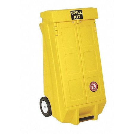 Spilltech Empty Spill Caddy, 0 gal Volume Absorbed per Kit, Cart, Yellow, 0 A-KADDIE