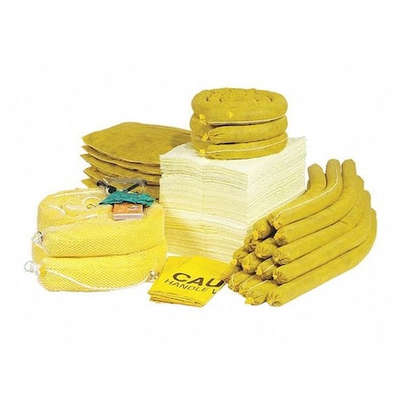 Spilltech Spill Kit Refill, 86 gal Volume Absorbed per Kit, Box, Yellow, 144 RSPKHZ-CART