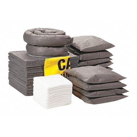Spilltech Spill Kit Refill, 23 gal Volume Absorbed per Kit, Box, Clear, 151 RSPKU-WCAB
