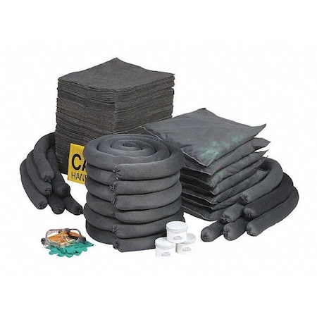 Spilltech Spill Kit Refill, 87 gal Volume Absorbed per Kit, 95 gal Capacity, Box, Clear, 196 RSPKU-95