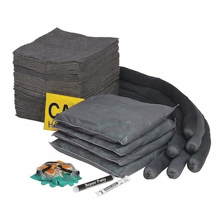 Spilltech Spill Kit Refill, 47 gal Volume Absorbed per Kit, 50 gal Capacity, Box, Clear, 162 RSPKU-50