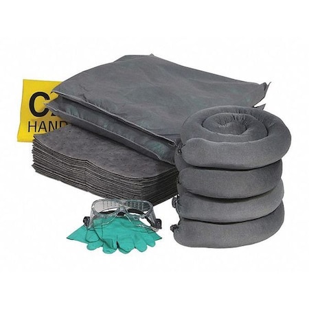 Spilltech Spill Kit Refill, 17 gal Volume Absorbed per Kit, 20 gal Capacity, Box, Clear, 47 RSPKU-20