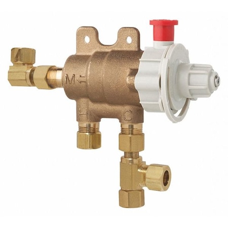 Chicago Faucet Mixing Valve, Brass, 4.6 gpm, 5" H, 5-7/8" W 131-CFMAB