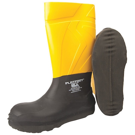 Isa Overshoes, Composite Toe, Rubber, 7 1/2 in Height, Slip On Closure, Slip Resistant Sole, Black, L SZLF100L-GR