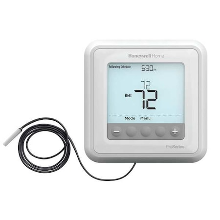 Honeywell Home Hydronic Programmable Thermostat, 7, 5-1-1 Programs, 1 H, None C, Hardwired/Battery, 24VAC TH6100AF2004/U