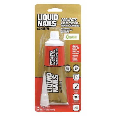 Liquid Nails Adhesive, Projects Series, Off-White, 4 oz, Tube LN-700