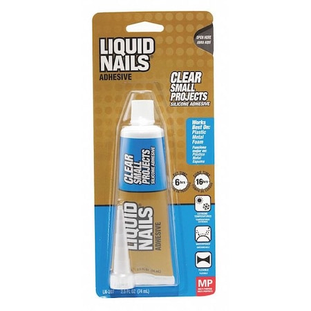 Liquid Nails Adhesive, Clear Small Projects Series, Beige Tan, 24 hr Full Cure, 2.5 oz, Tube LN-207
