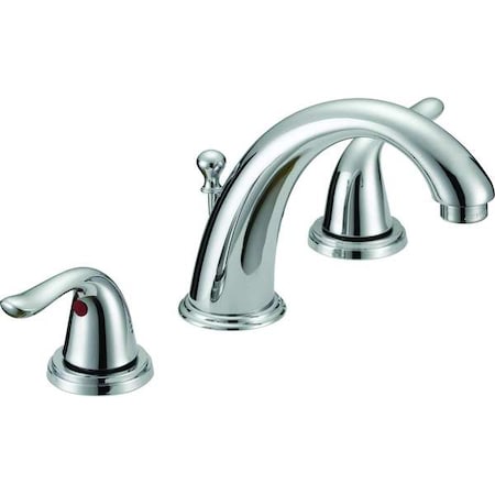 Ez-Flo Eastman Manual Mid Arc Bathroom Faucet, 8" Mount, Chrome 3 Hole ez-10192