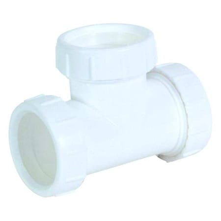 Zoro Select Tee, White Drain, Slip Connection 35337