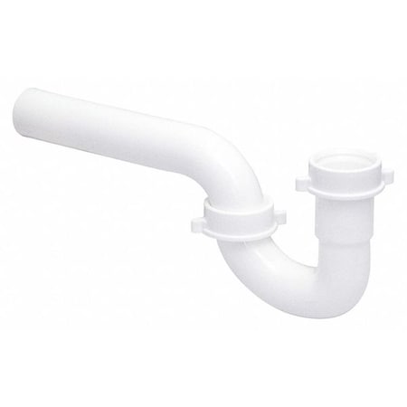 Zoro Select P-Trap, White Drain, Slip Connection  35374