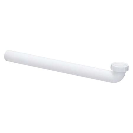 Zoro Select Waste Arm, White Drain, Slip Connection 35389