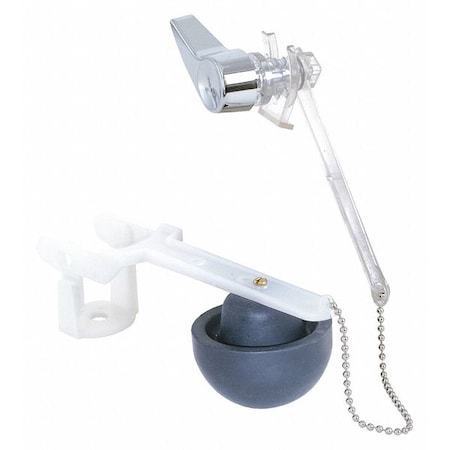 Zoro Select Touch Flush Valve, Plastic, White 40079