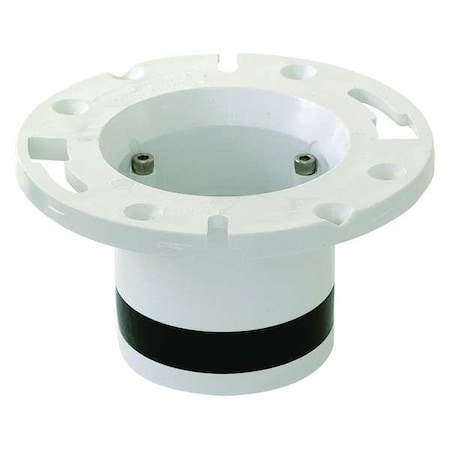 Zoro Select Flange, Plastic, White 40096