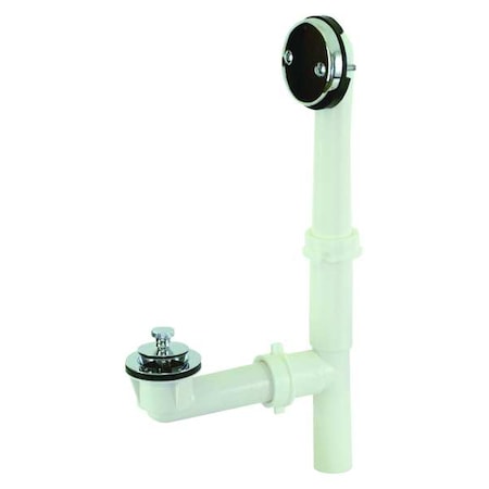 Zoro Select Polypropylene, Bath Drain, Lift and Lock Bath Waste