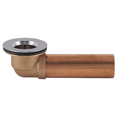 Zoro Select 35224 Chrome, Brass, Bath Drain, Waste And