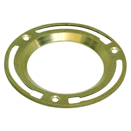 Zoro Select Closet Flange, Brass, Yellow 40015