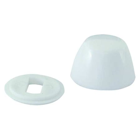 Zoro Select Toilet Bowl Bolt Cap, Plastic, White, PK100 40035