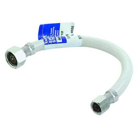 Zoro Select Supply Line, 1/2" Outlet, 1/2" Inlet Size 48131