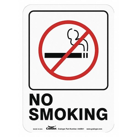 Condor No Header, No Smoking, 5 in W x 7 in H, Vertical Rectangle, Polyethylene 444M41