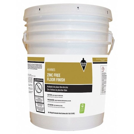 Tough Guy No Zinc Floor Finish, Size 5 gal., RTU 444N65