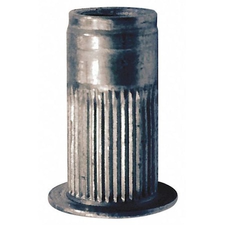 AVK Rivet Nut, 1/4"-20 Thread Size, 0.5 in Flange Dia., 0.58 in L, Aluminum, 25 PK ALA1-420-165