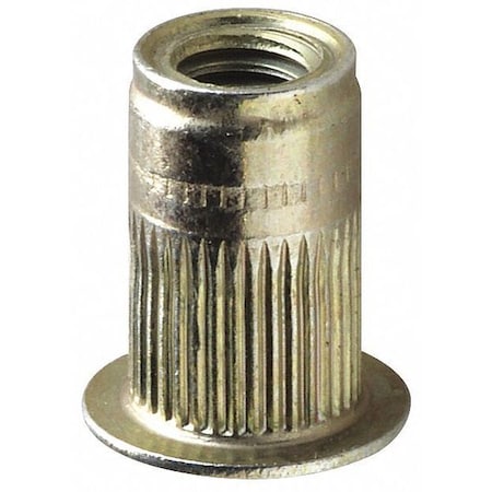 Avk Rivet Nut, 1/2"-13 Thread Size, 0.865 in Flange Dia., 1.15 in L, Steel, 10 PK ALS4T-813-200