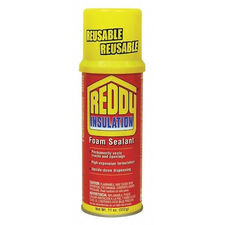 Touch 'N Seal Spray Foam Sealant, Straw Application Method 11 oz, Aerosol Can, Beige, 2-3:1 Expansion Ratio 7565000021