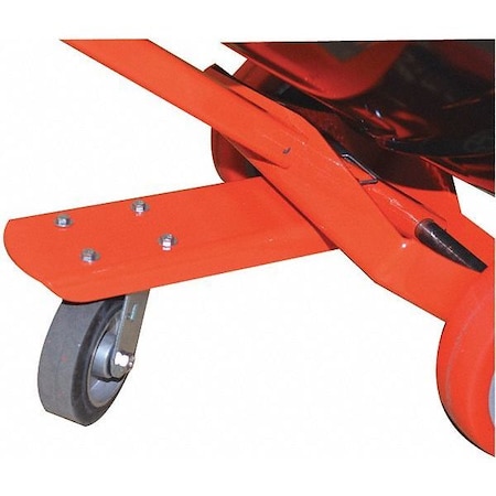 Wesco Third Wheel, 6" Overall Width, Orange 240210