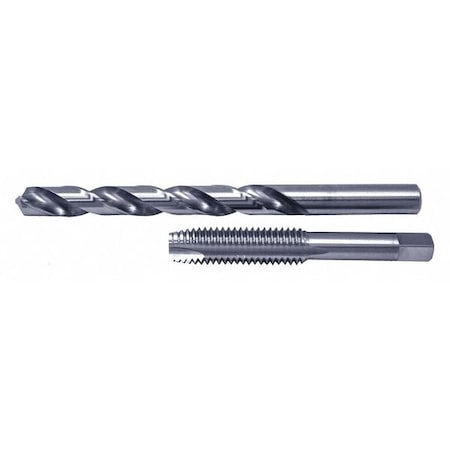 Cle-Line 2PC 1 Each 27/64 & 1/2-13UNC HSS Jobber Drill and Spiral Point Plug Tap Set Cle-Line 1860 Bright C22301
