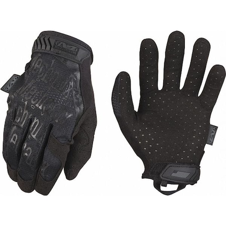 Mechanix Wear Tactical Glove, Synthetic Leather Palm, 5-1/8" Length, Hook-and-Loop Cuff, Full Finger, Black MSV-55-008