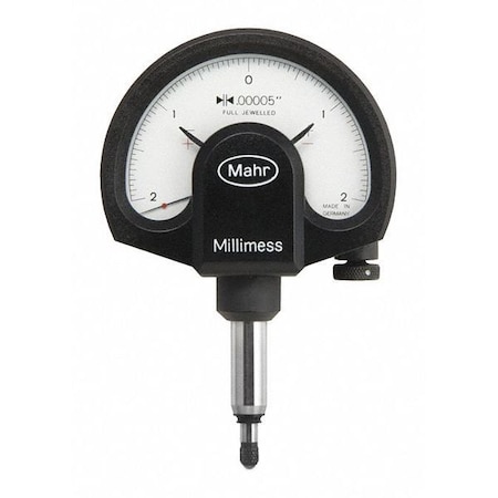 Mahr Dial Indicator, 0.0005" Graduations, White 4334900