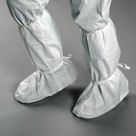 CRITICAL COVER Critical Cover® Boot Covers, Anti-Skid Sole, Ankle Ties, XL, White, PK200 BT-T4W13-B