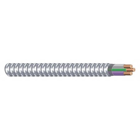 Southwire Metal Clad Building Cable, MC, 12 AWG, 2C with Ground C, Silver, Aluminum, Solid, 600V AC, 250 ft 68944801