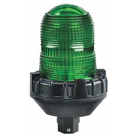 Federal Signal Strobe Light, Green, Strobe Tube, 24V DC, 80 FPM, 5 1/2 in Dia., 3/4 in NPT Pipe 154XST-012-024G