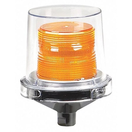 Federal Signal Strobe Light, Amber, Strobe Tube, 24V DC, 80 FPM, 5 1/2 in Dia., 1/2 in NPT Pipe or Surface 224XST-024A