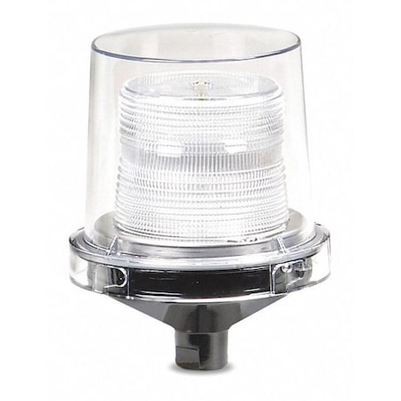 Federal Signal Strobe Light, Clear, Strobe Tube, 24V DC, 80 FPM, 5 1/2 in Dia., 1/2 in NPT Pipe or Surface 224XST-024C