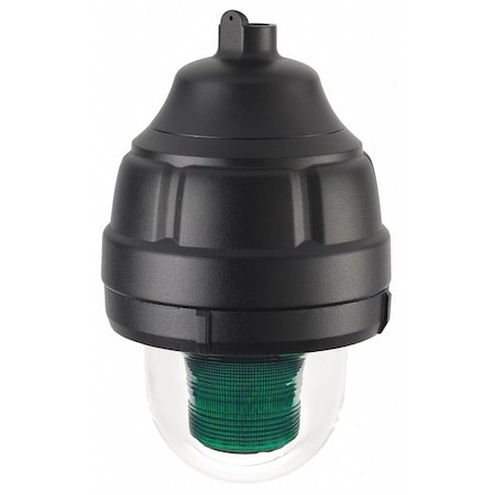 Federal Signal Strobe Light, Green, Strobe Tube, 24V DC, 60 FPM, 8 13/16 in Dia., Surface 24XST-024G-MOD
